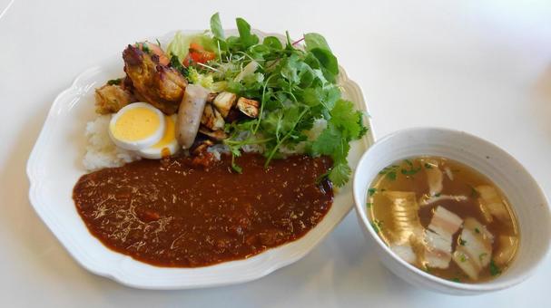 Photo, curry, lunch, fashionable lunch, 