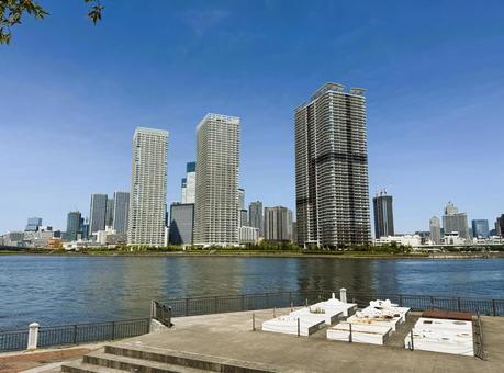 豊洲公園から見た東京の街 2025年春 豊洲公園から見た東京の街 2025年春 東京,港区,豊洲の写真素材