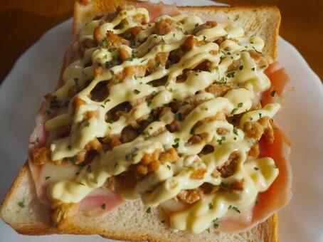 Photo, teriyaki chicken, ham, mayo, 
