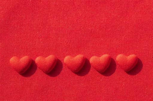 ハート(赤)3 ハート,赤,ハートマークの写真素材