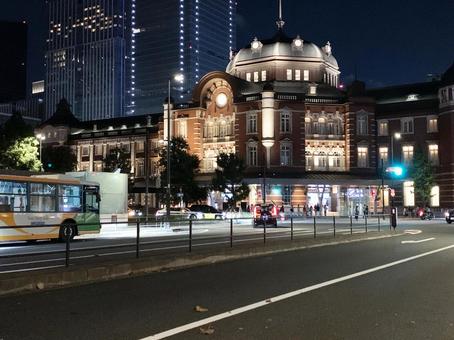 東京駅の夜景 駅,夜,旅の写真素材