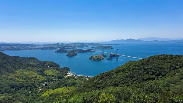養老山展望台公園からの景色 養老山展望台公園からの景色 養老山展望台公園,しまなみ海道,今治市の写真素材