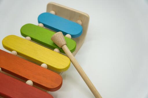 カラフルな知育おもちゃの楽器 木琴,シロフォン,打楽器の写真素材