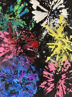 花火 花火,絵葉書,花の写真素材