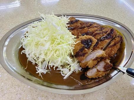 カツカレー カツカレー カツカレー,カレー,カレーライスの写真素材
