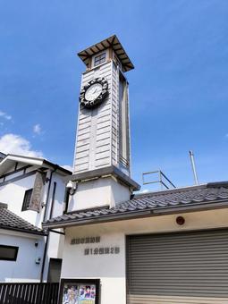 時計台のある消防団の建物 時計台のある消防団の建物 時計台,消防団,千葉県の写真素材