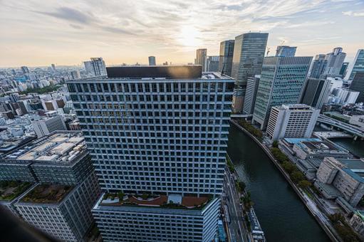 都市景観 都市景観 ステーションワン,淀屋橋,大阪の写真素材
