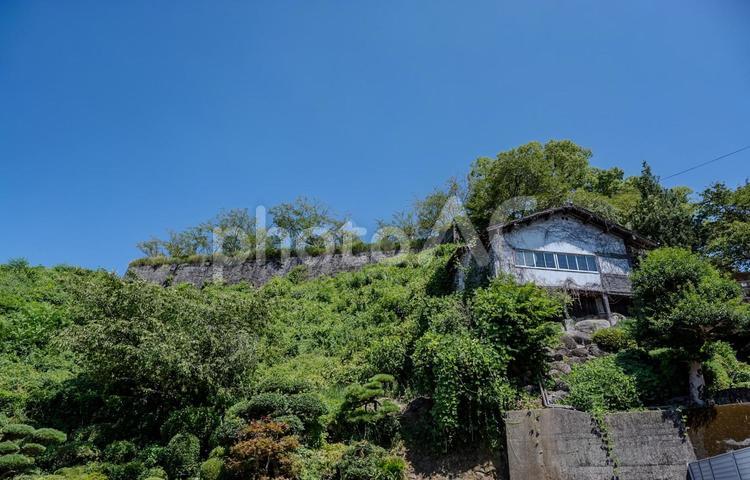 新宮市周辺の景色 晴れ,青空,木々の写真素材