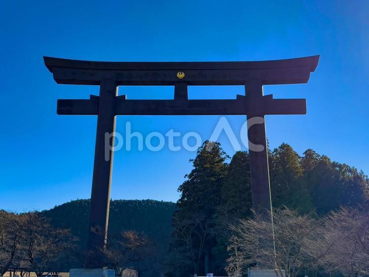 熊野本宮大社旧社地　大鳥居04 大鳥居,大斎原,熊野本宮大社の写真素材