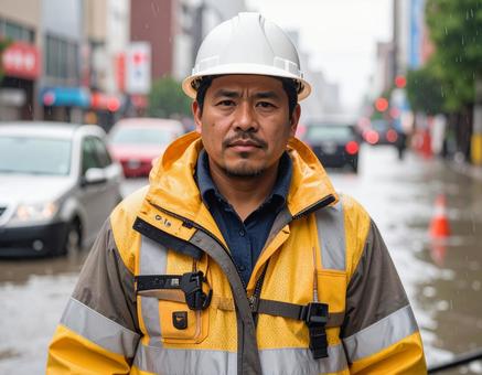 災害派遣・都市洪水に立ち向かう現場責任者 災害派遣・都市洪水に立ち向かう現場責任者の写真