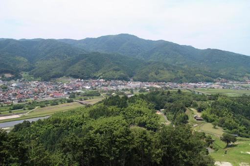 月山富田城からの眺め2 月山富田城からの眺め2 月山富田城,城址,展望の写真素材