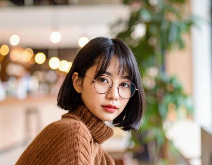 秋冬ファッション女性ポートレート 秋冬ファッション女性ポートレートの写真