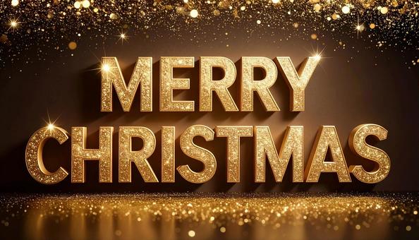 MerryChristmas 文字 金 MerryChristmas 文字 金の写真