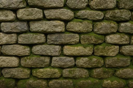 【背景素材】積み石の壁1 【背景素材】積み石の壁1の写真