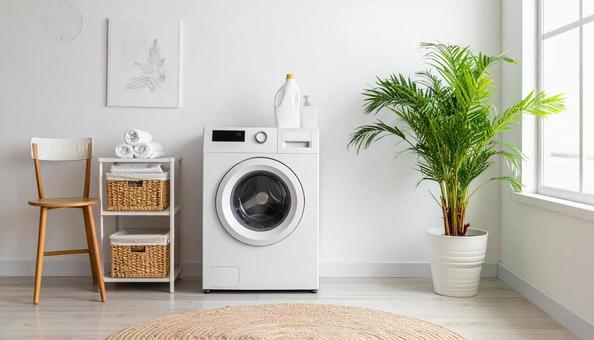 おしゃれなランドリールームの写真