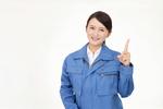 笑顔の女性労働者 女性,人物,作業員の写真素材