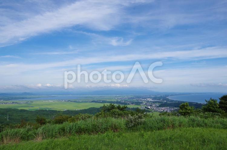 山頂からの風景 山頂,広大,登山の写真素材