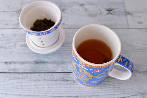 中国茶 中国茶,烏龍茶,マグカップの写真素材