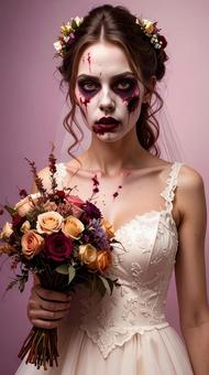 花嫁ゾンビの仮装 ハロウィン 花嫁ゾンビの仮装 ハロウィンの写真