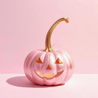 ピンクゴールドなハロウィンかぼちゃ ピンクゴールドなハロウィンかぼちゃの写真