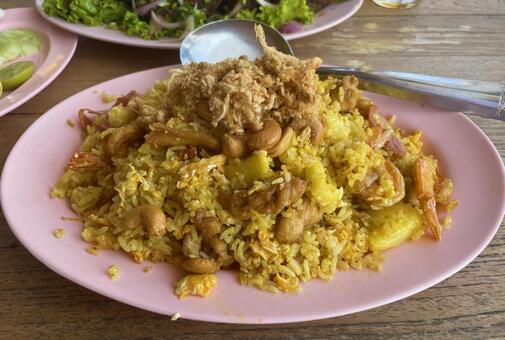 タイのチャーハン チャーハン,タイ料理,露店の写真素材