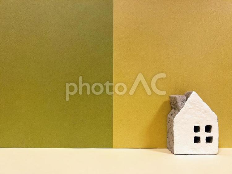 マイホームの素材　文字入力スペースあり 家,住宅,背景の写真素材