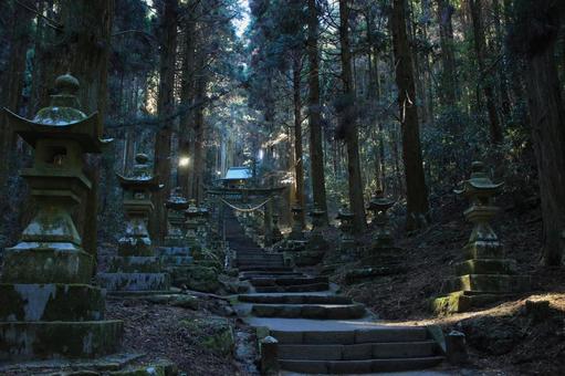 熊本県高森町 上色見熊野座神社 参道 熊本県高森町 上色見熊野座神社 参道の写真