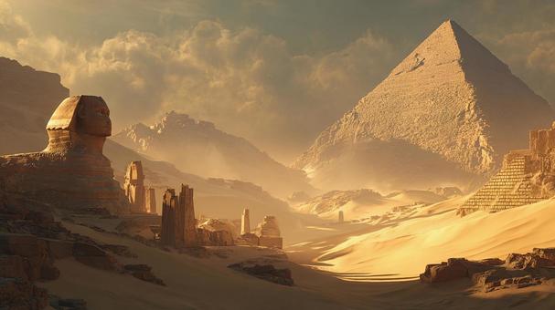 古代エジプトの砂漠風景 古代エジプトの砂漠風景の写真