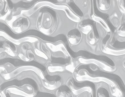 銀色液体の波打つ光沢模様 銀色液体の波打つ光沢模様の写真