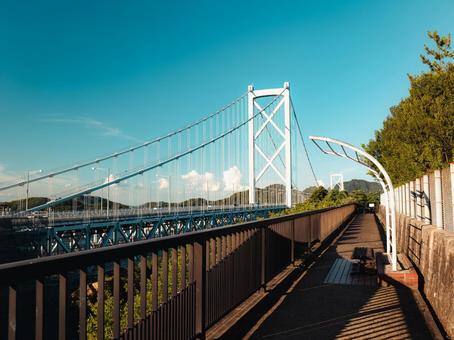 因島大橋 因島大橋,吊り橋,しまなみ街道の写真素材