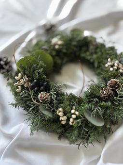 クリスマスリース　クリスマス 12月,クリスマスリース,リースの写真素材