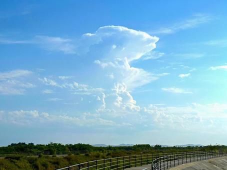 夏の空と雲 夏の空と雲の写真
