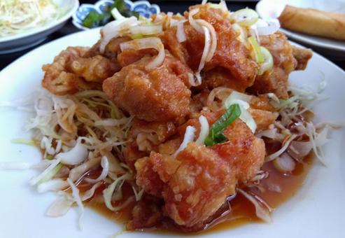 油淋鶏 油淋鶏,鶏肉,ランチの写真素材