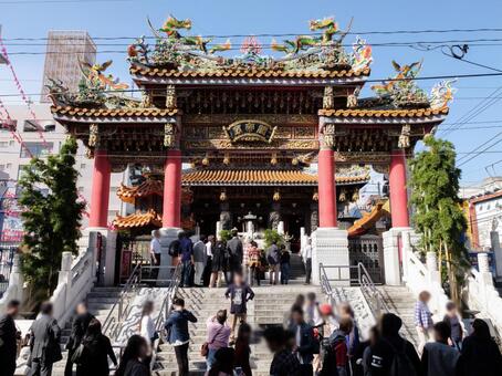 Yokohama Chinatown · Templo de Togo (か ん い い び ょ う), yokohama chinatown, ásia, ponto de referência, JPG