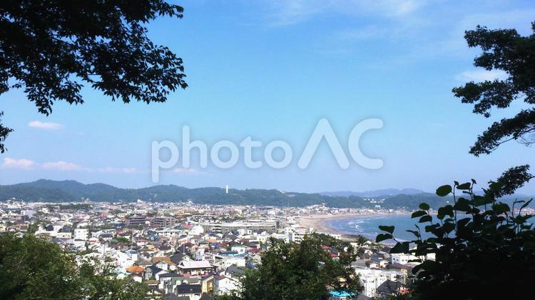 長谷寺からの風景 鎌倉,長谷寺,海の写真素材