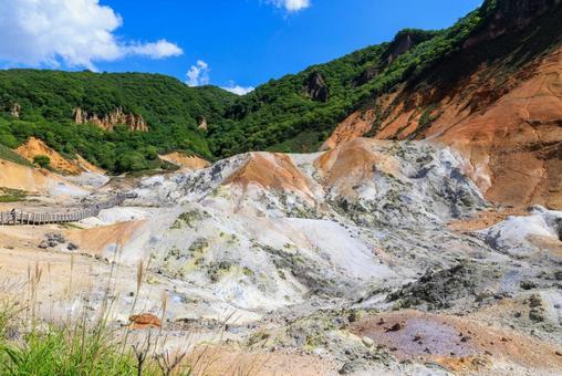 登別地獄谷 登別地獄谷 地獄谷,登別地獄谷,登別の写真素材