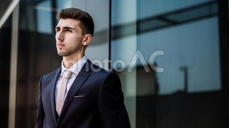 若きエリートビジネスマン　ポートレート 男性,ビジネスマン,ビジネスの写真素材