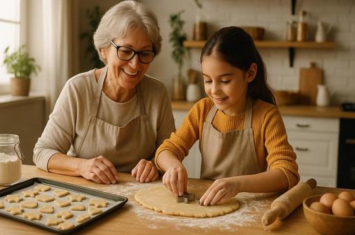 クッキー作りの幸せ時間の写真