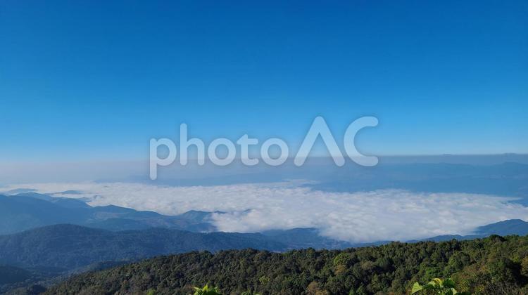 雲海を見に行く！ 青空,空,天気の写真素材