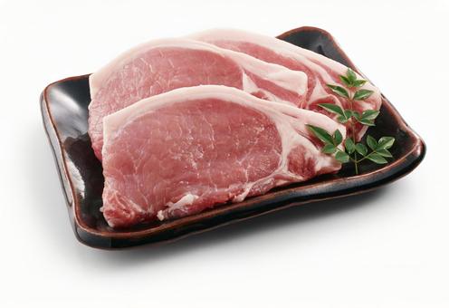豚ロース 皿盛り 豚ロース 皿盛り 豚ロース,豚肉,ロース肉の写真素材