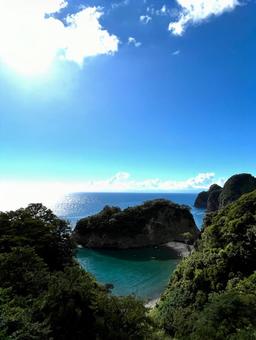 夏の景色 夏の景色 西伊豆,堂ヶ島,静岡の写真素材