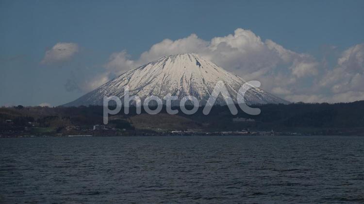 羊蹄山と洞爺湖 羊蹄山,洞爺湖,風景の写真素材