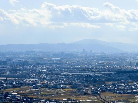 大阪府北摂の都市遠景 大阪府北摂の都市遠景の写真