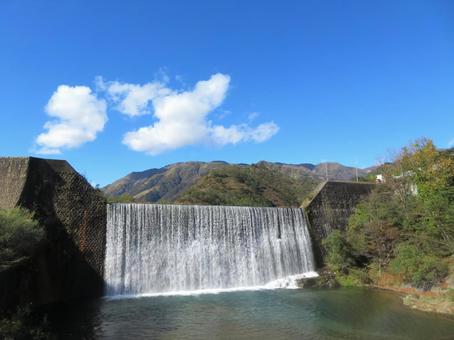 日光市銅親水公園から足尾砂防ダム 足尾砂防ダム,砂防ダム,治水の写真素材