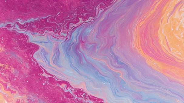 躍動感のあるマゼンタとオレンジの模様の写真