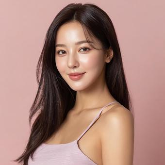 笑顔の美しい韓国人女性 笑顔の美しい韓国人女性の写真