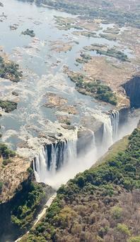 ビクトリア滝（ジンバブエ ビクトリア,ジンバブエ,ザンビアの写真素材