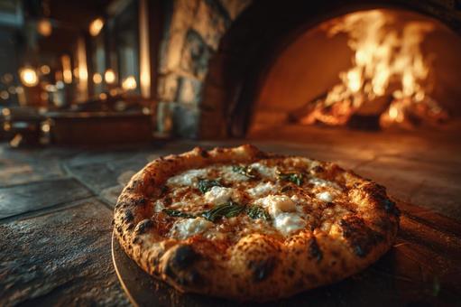 ピザと焼くためのかまどの写真