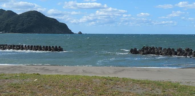 秋の静かな海 秋の静かな海の写真