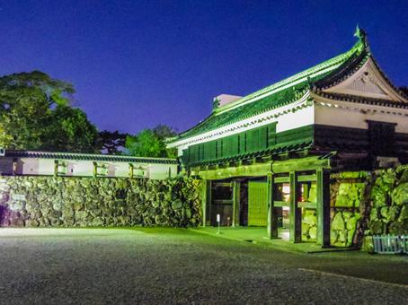 【高知県】高知市・高知城 高知城,高知公園,夜の写真素材
